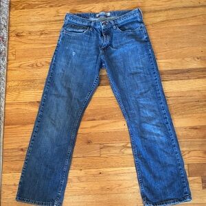 Men's Wrangler Original Blue Jeans Relaxed Fit 30x30 - Small Flaw